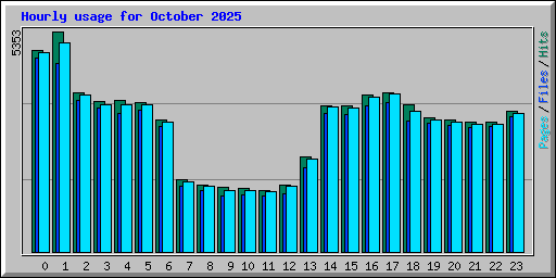 Hourly usage for October 2025